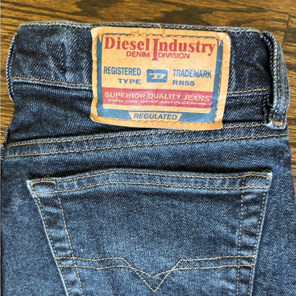 Diesel Industry Made in Italy Blue Denim Straight Leg Jeans Size 26
